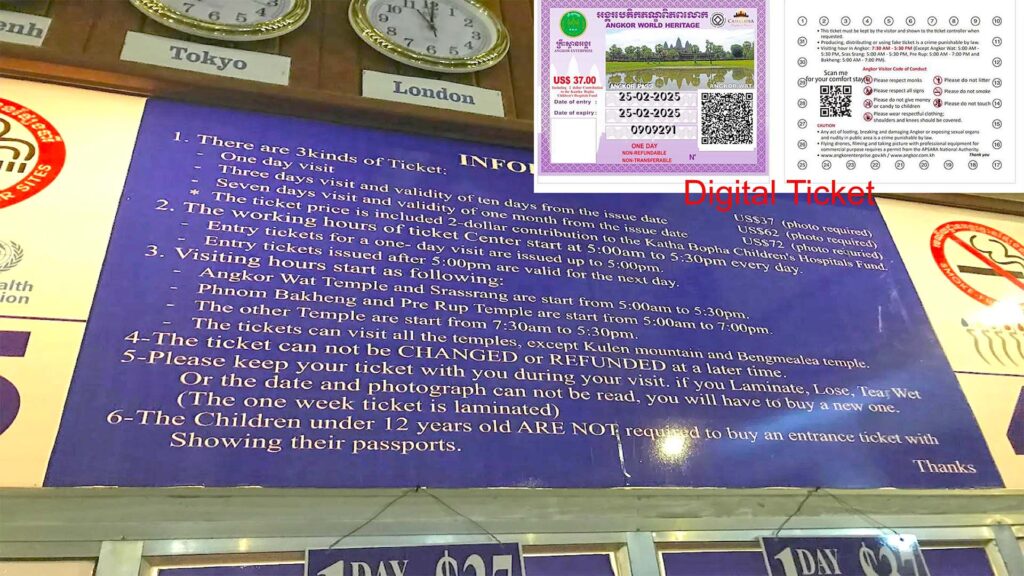 Angkor temple ticket
