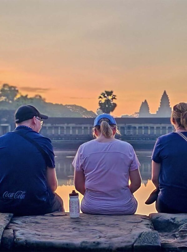 Angkor sunrise bike tour, a spectacular view of the Angkor Wat temple