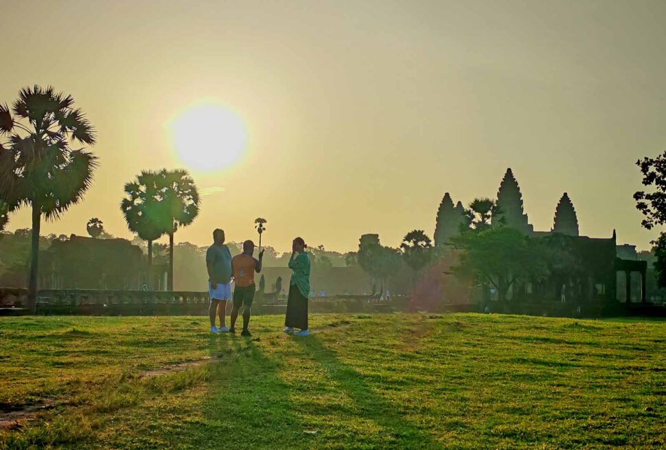 Spectacular Sunrise at Angkor Wat, Angkor Sunrise bike tour of Angkor, Siem Reap