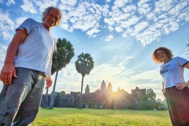 Siem Reap Angkor Sunrise, spectacular view of sunrise over magnificent Angkor Wat