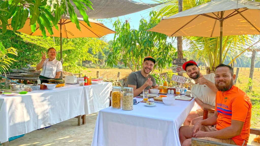 Angkor Sunrise Breakfast set up with private chef
