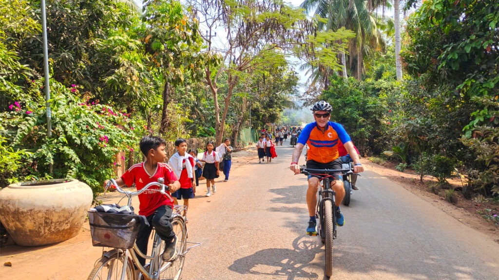 Biking tour through the village and interact with local people