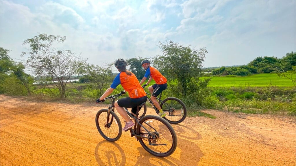 Cycling with small group tour and guide on the Cycle West of Tonle Sap Trails, Village Tour and Daily Life