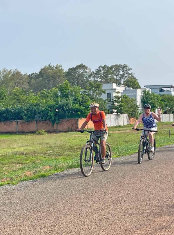 Great ride on the village road in Asia