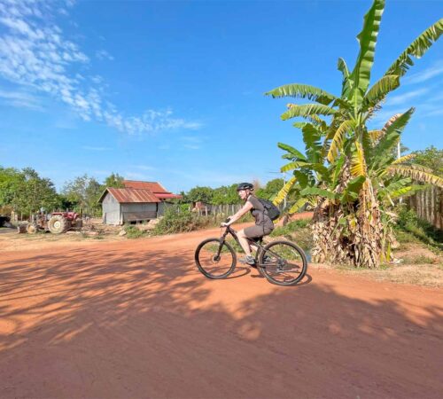 Biking tour of Cambodia on back road