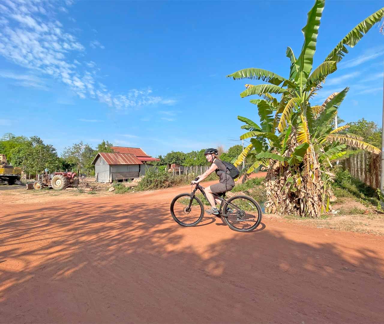 Biking tour of Cambodia on back road