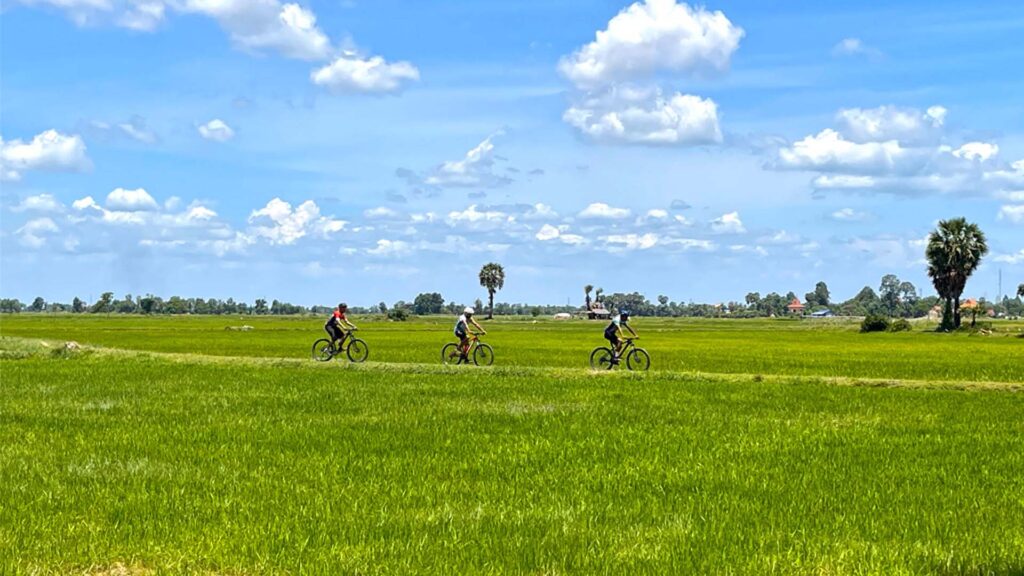 Cycle west of Tonle Sap Trails in Cambodia