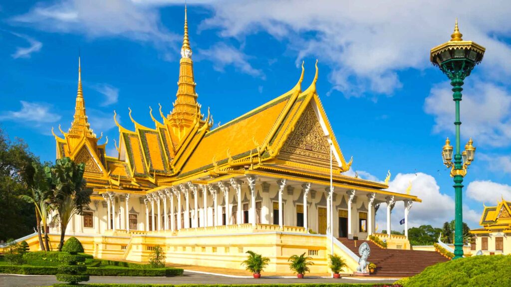 The royal palace of Phnom Penh in Cambodia, the royal thrown hall