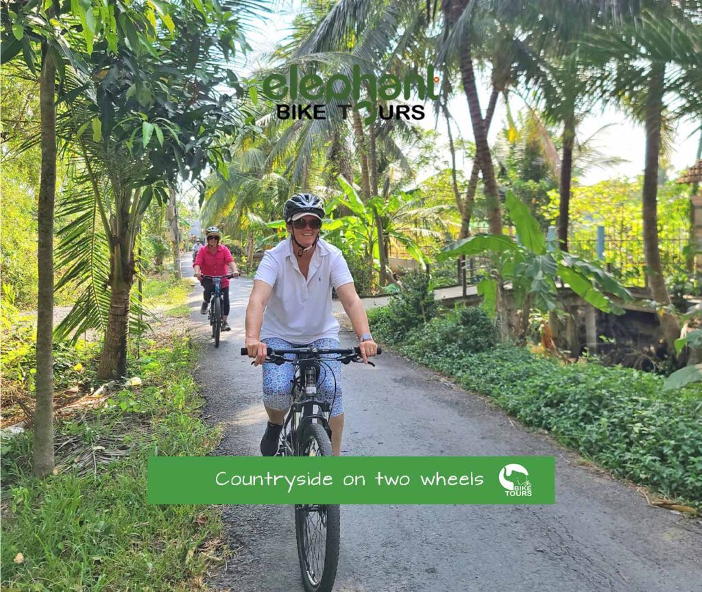 Authentic experience of cycling tour in Mekong river