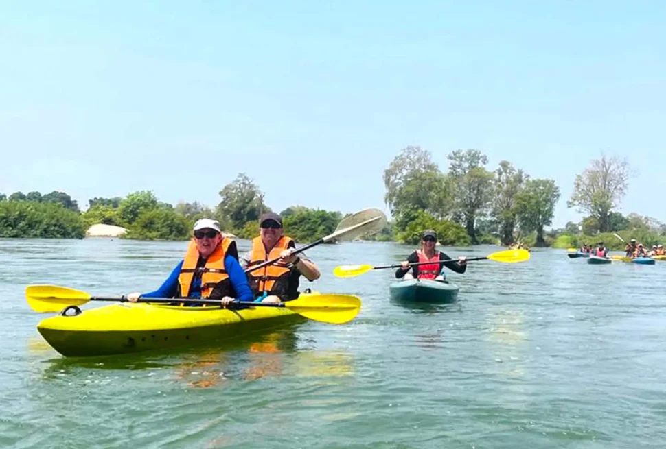 Mekong Trail to Angkor, Kayaking tour on the mighty Mekong river